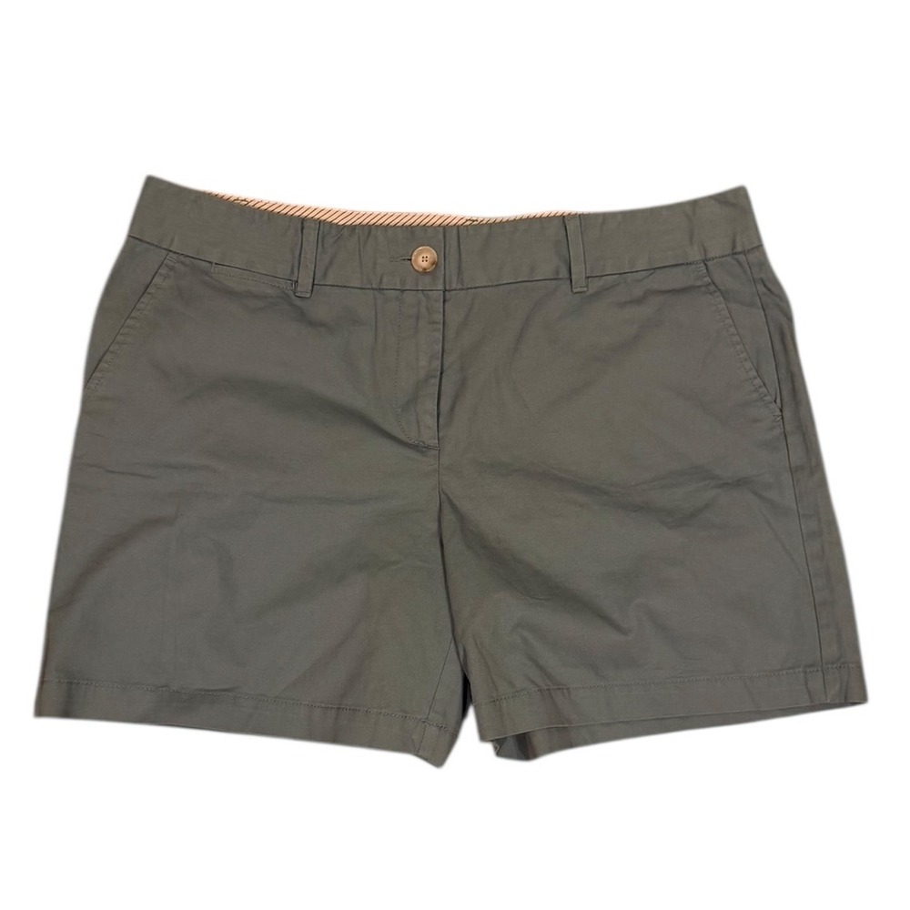 NWT Ann Taylor Loft Shorts‎ Khaki Sage Cotton  Womens Sz 14 6 Inch Inseam Casual